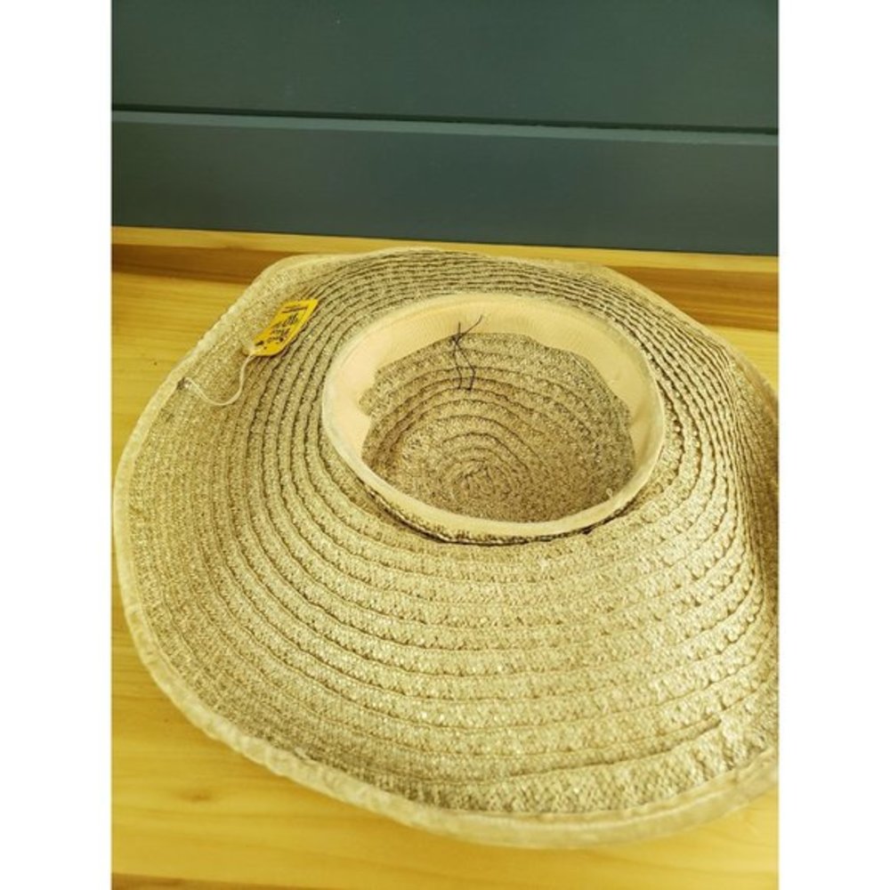 NWT Vintage Sunhat with Faux Flowers‎ - Picture 6 of 7